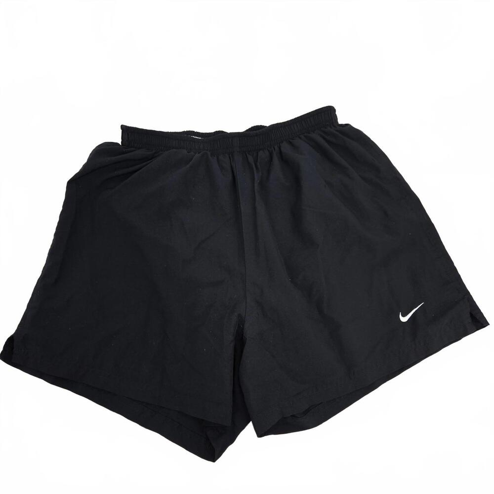 Nike Shorts Women's XS Swoosh Black Nylon Elastic Waist Casual Athletic Dr Fit